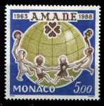 Монако 1988 г. • Sc# 1622 •5 fr. • Ассоциация друзей детей • MNH OG VF ( кат.- € 1 )