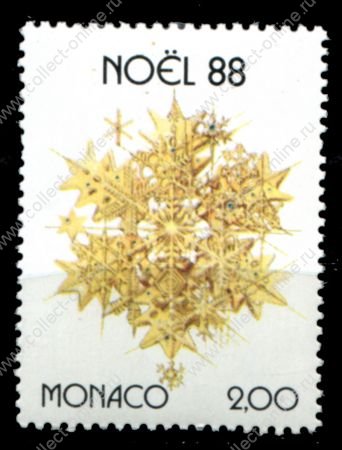 Монако 1988 г. • Mi# 1895 • 2 fr. • Рождество • MNH OG VF ( кат.- € 2 )