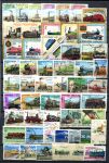 Железнодорожный транспорт, паровозы, локомотивы • набор 50+ марок • Used VF