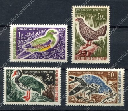 Кот-д'Ивуар 1965 г. • 1,2,5,50 fr. • птицы (4 марки) • MH OG F