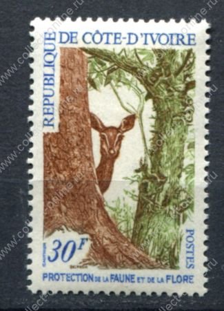 Кот-д'Ивуар 1968 г. • SC# 274 • 30 fr. • Защита природы • олень • MLH OG VF