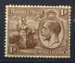 Тринидад и Тобаго 1922-1928 гг. • Gb# 219 • 1 d. • Георг V • стандарт • MH OG F