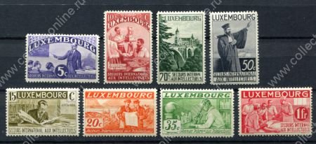Люксембург 1935 г. • Mi# 266-273 • 5 c. - 1 fr. • серия "Интеллектуалы" • 8 марок • MH OG VF