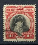 Ниуэ 1932-1936 гг. • Gb# 63 • 1 d. • Георг V основной выпуск • в.з. NZ • капитан Кук • Used VF