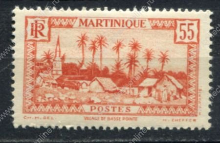 Мартиника 1933-1938 гг. • Iv# 144A • 55 c. • осн. выпуск • деревня • MNH OG VF