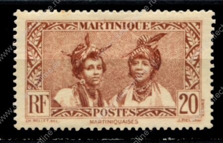 Мартиника 1933-1938 гг. • Iv# 139 • 20 c. • осн. выпуск • девушки • MNH OG VF