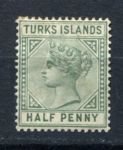 Теркс и Кайкос 1882-1885 гг. • Gb# 53a • ½ d. • Виктория • стандарт • MH OG F-VF ( кат. - £8 )