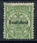 Свазиленд 1889-1890 гг. • Gb# 3 • 1 sh. • надпечатка на м. Трансвааля • MNG F* ( кат. - £20 )