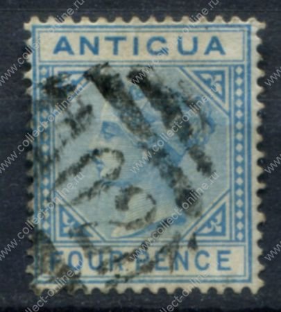 Антигуа 1879 г. • Gb# 20 • 4 d. • Королева Виктория • в.з. CC • стандарт • Used VF ( кат. - £15 )