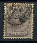 Нидерланды 1872 г. • Mi# 26 • 25 c. • король Виллем III • стандарт • Used F-VF ( кат. - €6 )