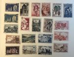 Франция и колонии 193х-195х гг. • коммеморатив, лот 20 разных старых марок • Used F-VF