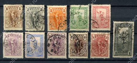 Греция 1901 г. • Sc# 165-175 • 1 l. - 1 dr. • Гермес • стандарт • Used VF ( кат. - $20 )