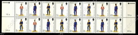 Гернси 1974-1976 гг. • Sc# 95b • ½, 2½ и 3 d. • старинная армейская униформа • сцкпка 16 марок • MNH OG VF