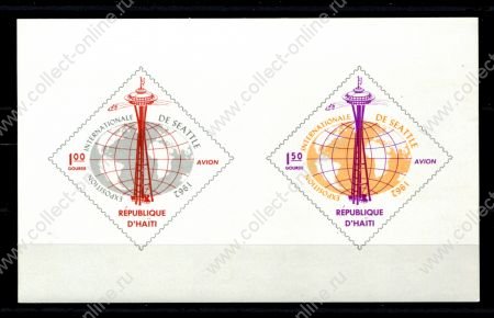 Гаити 1962 г. • Mi# Bl. 24 • Международная выставка, Сиэтл • блок б.з. • MNH OG VF