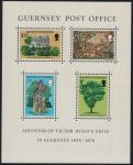 Гернси 1975 г. • Mi# Block 1 • Ссылка Виктора Гюго на остров 1855-1870 гг. • блок • MNH OG VF