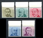 Швейцария 1971 г. • Mi# 955-959 • Выдающиеся ученые-медики • полн. серия • MNH OG VF