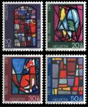 Швейцария 1971 г. • Mi# 949-952 • Современные витражи • полн. серия • MNH OG VF