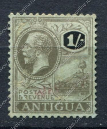 Антигуа 1921-1929 гг. • Gb# 57 • 1 sh. • Георг V • стандарт • Used F-VF ( кат. - £10 )