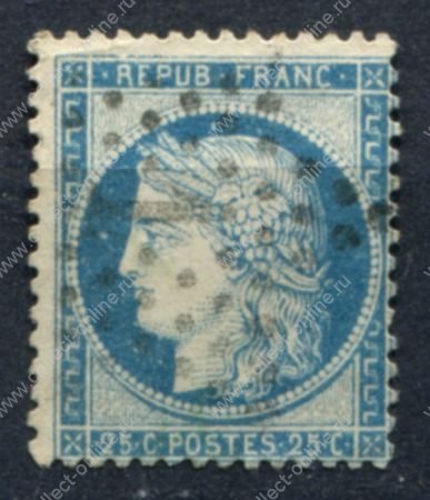 Франция 1870-1873 гг. • Sc# 58 • 25 c. • Церера • стандарт • Used F-VF ( кат.- $2 )