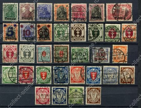 Данциг 1920-1936 гг. • подборка 36 старинных марок • Used VF