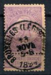Бельгия 1893 г. • Mi# 59 • 2 fr. • Король Леопольд II • стандарт • Used VF ( кат. - €65 )