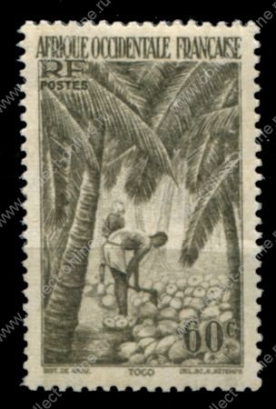 Французская Западная Африка 1947 г. • Iv# 28 • 60 c. • основной выпуск • MNH OG VF