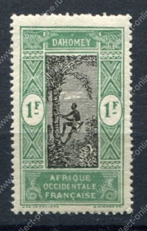 Дагомея 1913-1917 г. • Iv# 57 • 1 fr. • сборщик бананов на пальме • MNH OG* VF