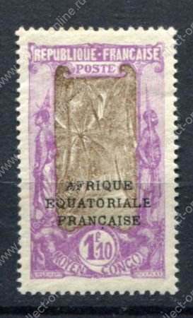 Французское Конго 1926-1928 г. • Iv# 99 • 1.10 fr. • надп. на марке 1907-17 гг.• MH OG F