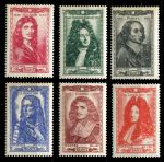 Франция 1944 г. • Mi# 624-629 • Выдающиеся граждане Франции • полн. серия • MNH OG VF ( кат. - €10 )