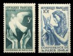 Франция 1946 г. • Mi# 763-764 • 3 и 10 fr. • Международная мирная конференция(Париж) • полн. серия • MNH OG VF
