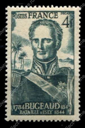 Франция 1944 г. • Yv# 662 • 4 fr. • Знаменитые французы, генерал Буго • MNH OG VF