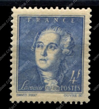 Франция 1943 г. • Iv# 581 • 4 fr. • Антуан Лоран де Лавуазье • MNH OG VF
