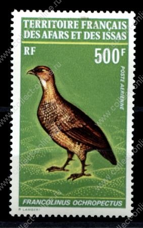 Афар и Исса 1972 г. • Mi# 74 • 500 fr. • Птицы • авиапочта • MNH OG XF ( кат. - €30 )