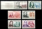 Франция 1961 г. • Mi# 1349-1354 • Выдающиеся граждане Франции • полн. серия • MNH OG VF ( кат. - €18 )