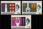 Вознесения о-в 1967 г. • Gb# 107-9 • 3 d. - 1s.6d. • 20-летие ЮНЕСКО • полн. серия • MNH OG VF ( кат.- £ 10 )