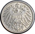 Германия 1915 г. J (Гамбург) • KM# 12 • 10 пфеннигов • регулярный выпуск • BU- ( кат. - $30 )