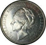 Нидерланды 1932 г. • KM# 165 • 2 ½ гульдена • королева Вильгельмина I • серебро • регулярный выпуск • MS BU Люкс!!