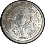 Французский Сомалиленд 1959 г. • KM# 8 • 1 франк • голова антилопы • регулярный выпуск • MS BU Люкс!!