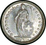 Швейцария 1952 г. B (Берн) • KM# 23 • ½ франка • серебро • регулярный выпуск • BU-