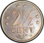 Нидерландские Антильские острова 1970 г. • KM# 9 • 2½ цента • герб • регулярный выпуск(первый год) • MS BU