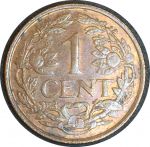 Нидерландские Антильские острова 1961 г. • KM# 1 • 1 цент • нидерландский лев • регулярный выпуск • MS BU