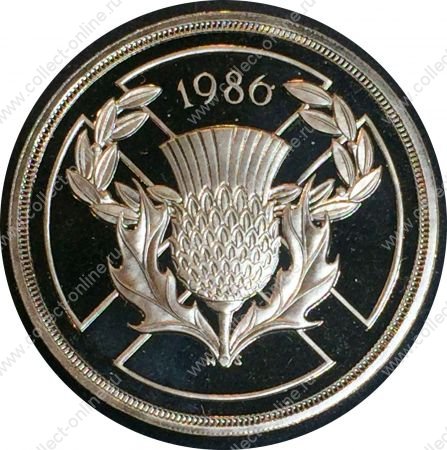 Великобритания 1986 г. • KM# 947 • 2 фунта • Игры содружества • памятный выпуск • MS BU пруф!!