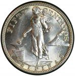 Филиппины 1944 г. S • KM# 183 • 50 сентаво • герб страны • серебро • регулярный выпуск • MS BU Люкс!! ( кат. -$50 )
