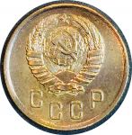 СССР 1940 г. • KM# 106 • 2 копейки • герб 11 лент • регулярный выпуск • AU+
