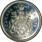 Канада 1965 г. • KM# 56 • 50 центов • Елизавета II • серебро • регулярный выпуск • MS BU пруфлайк!