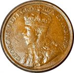Канада 1914 г. • KM# 21 • 1 цент • Георг V • регулярный выпуск • XF+