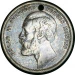 Швеция 1876 г. • KM# 741 • 1 крона • Оскар II • серебро • регулярный выпуск • VF**
