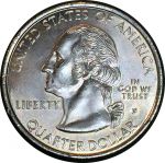США 1999 г. P • KM# 295 • квотер (25 центов) • Американские штаты • Нью-Джерси • регулярный выпуск • MS BU