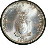 Филиппины 1945 г. D • KM# 182 • 20 сентаво • герб страны • регулярный выпуск • MS BU