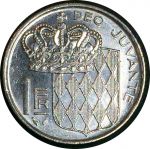 Монако 1978 г. • KM# • 140 • 1 франк • Ренье III • герб княжества • регулярный выпуск • BU